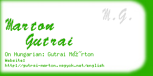 marton gutrai business card